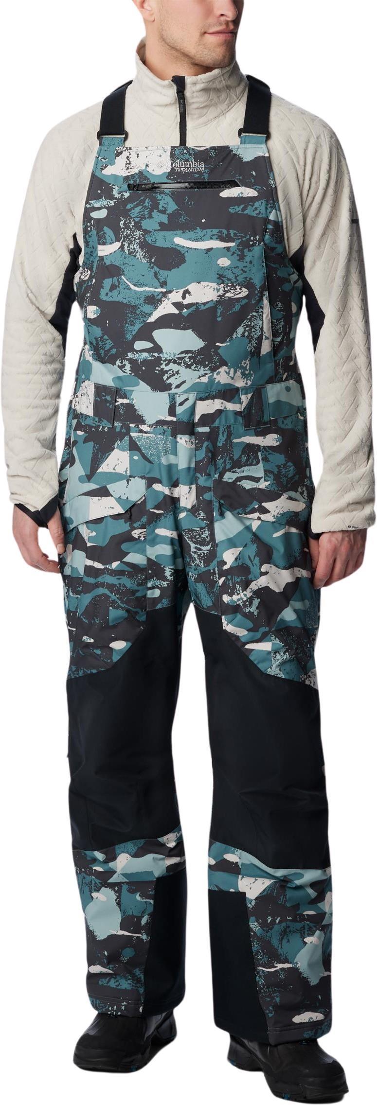 Highland Summit Bibs, Reg - Mens - Metal Geoglacial Print / Black 1