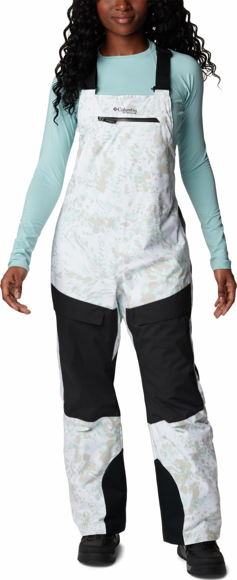 Highland Summit Bibs, Short - Womens - White Flurries Print / Black 1