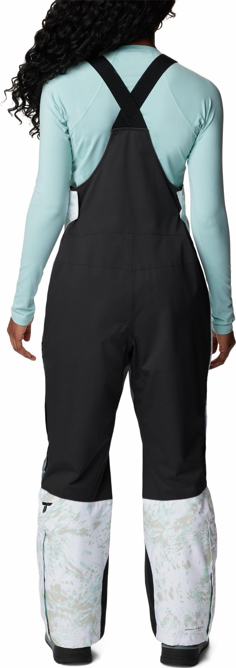 Highland Summit Bibs, Short - Womens - White Flurries Print / Black 2