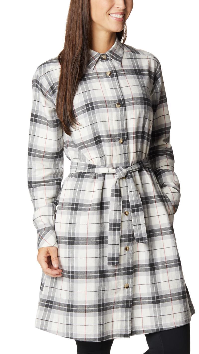 Holly Hideaway Flannel Dress - Plus - Chalk Twill 1