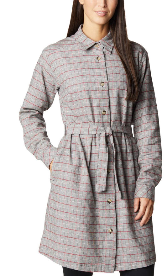 Holly Hideaway Flannel Dress - Chalk Simple Tartan 1