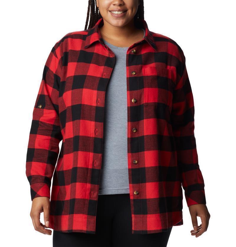Holly Hideaway Flannel Shirt - Plus - Womens - Red Lily Buffalo Check 3