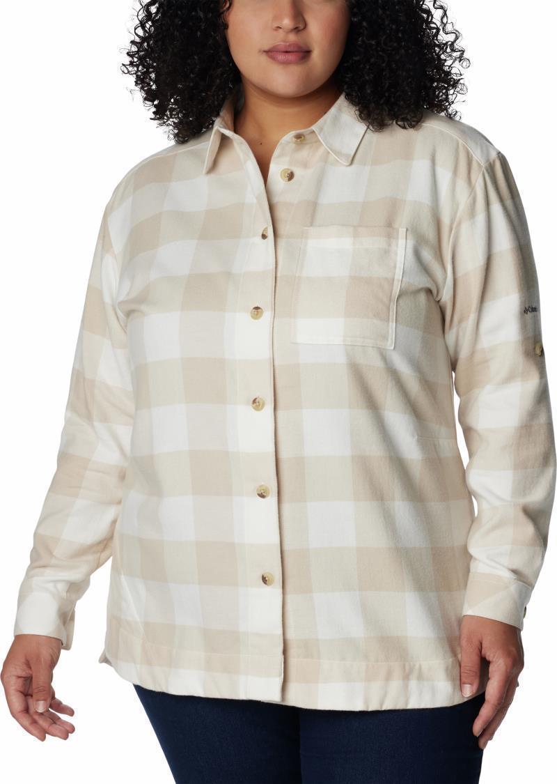 Holly Hideaway Flannel Shirt - Plus - Womens - Sea Salt Buffalo Check 1