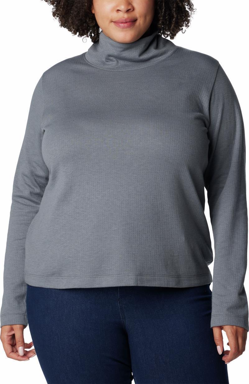 Holly Hideaway Funnel Neck LS - Plus - Womens - Black 1