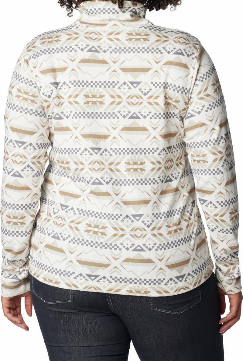 Holly Hideaway Funnel Neck LS - Plus - Womens - Chalk Checkered Peaks 2