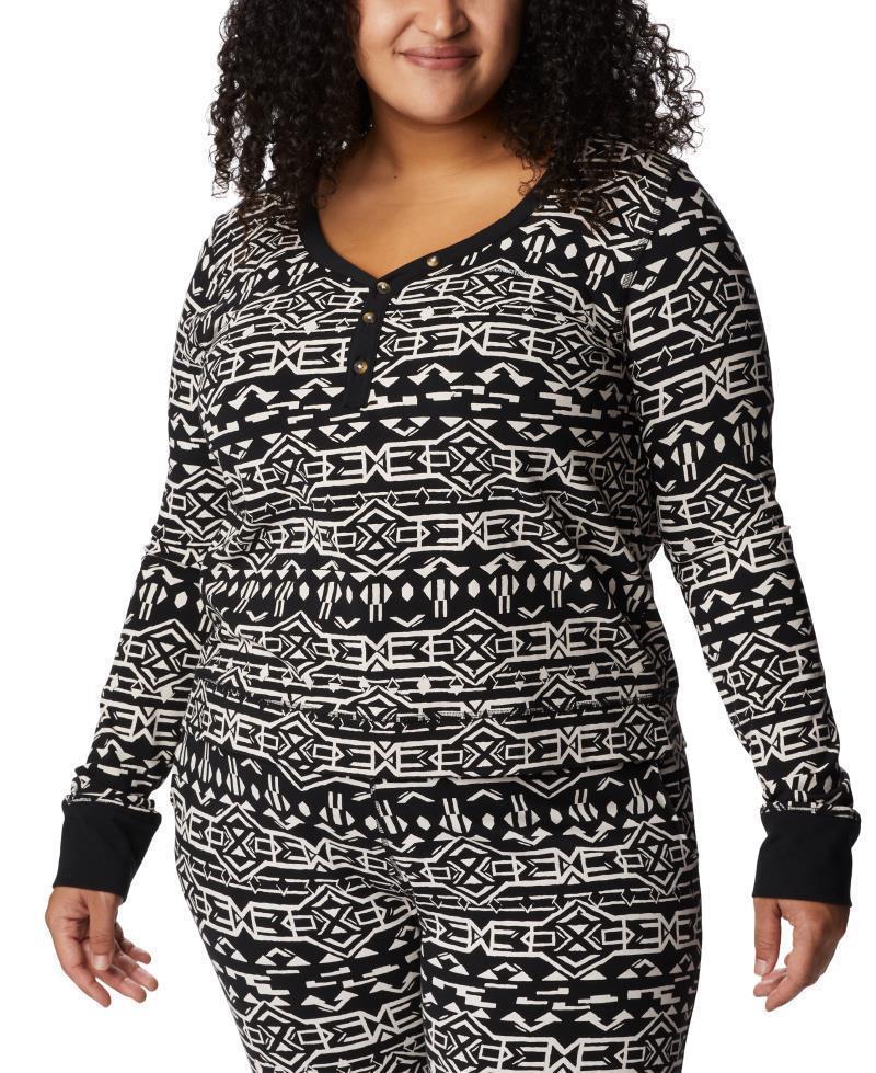 Holly Hideaway LS Top - Plus - Womens - Black 80s Stripe 1