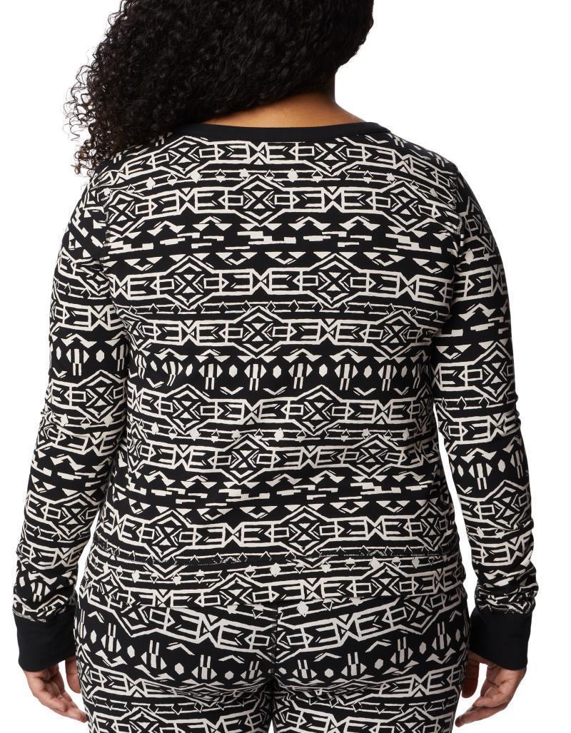 Holly Hideaway LS Top - Plus - Womens - Black 80s Stripe 2