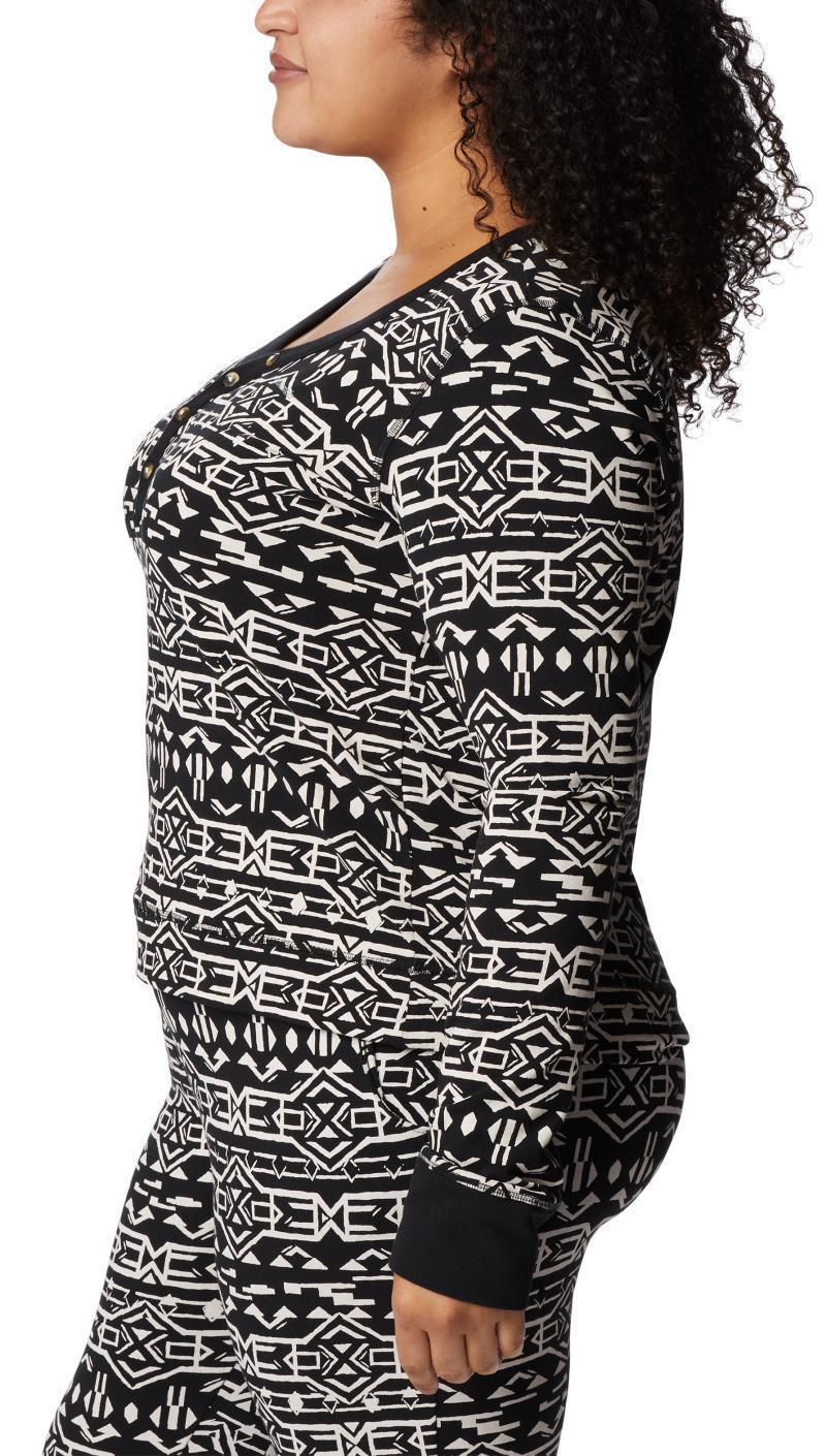 Holly Hideaway LS Top - Plus - Womens - Black 80s Stripe 4