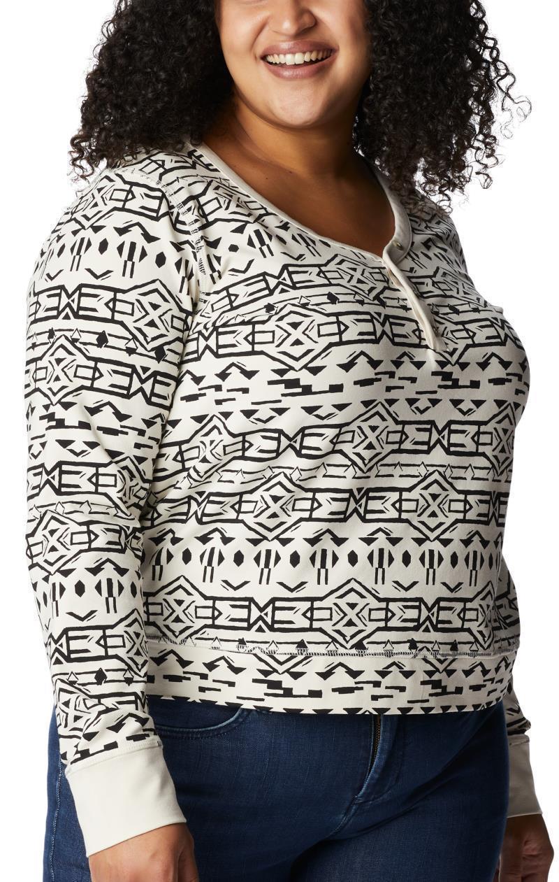 Holly Hideaway LS Top - Plus - Womens - Chalk 80s Stripe 2