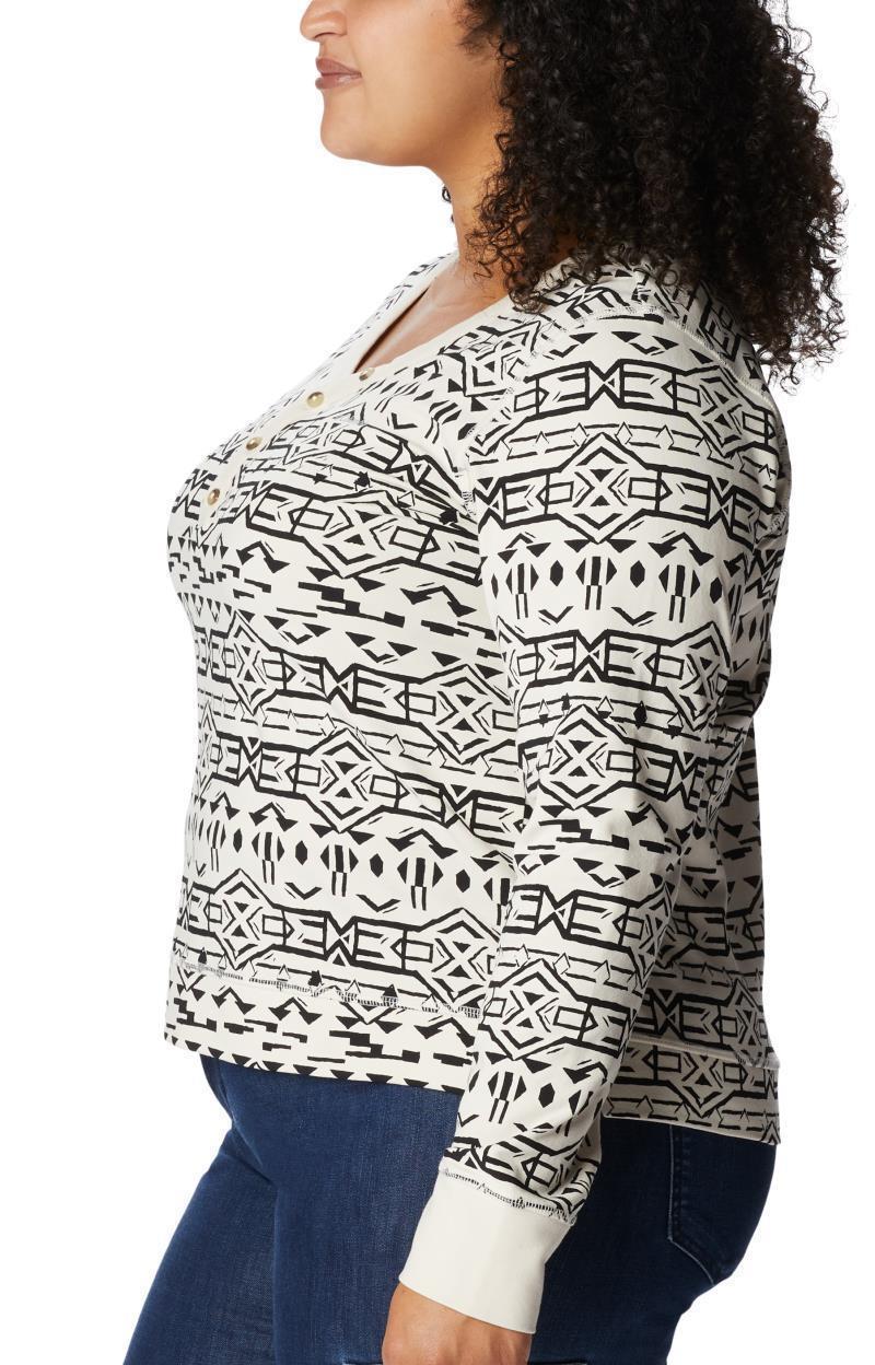 Holly Hideaway LS Top - Plus - Womens - Chalk 80s Stripe 3