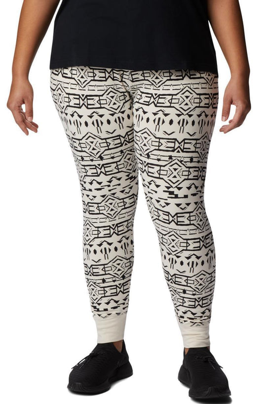 Holly Hideaway Leggings - Plus - Womens - Chalk 80s Stripe 1