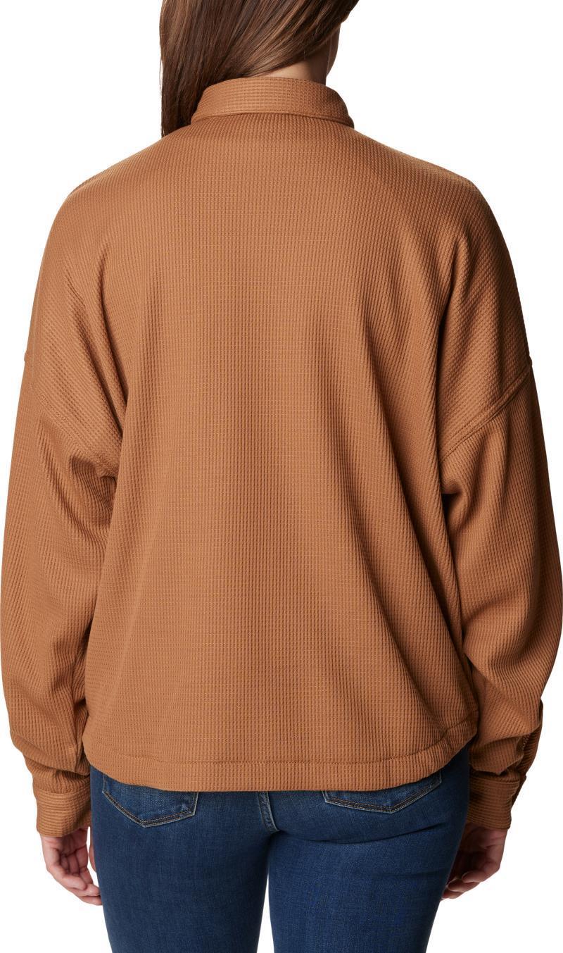 Holly Hideaway Waffle Shirt Jacket - Womens - Camel Brown 2
