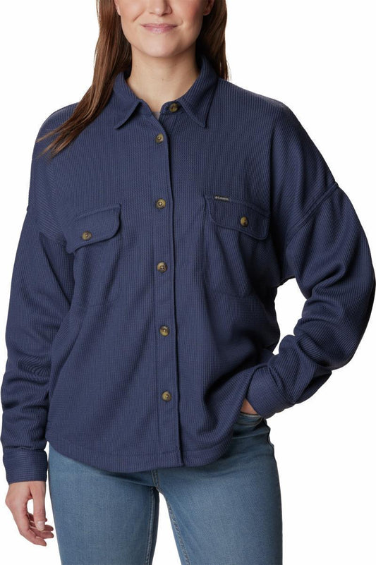Holly Hideaway Waffle Shirt Jacket - Womens - Nocturnal 1