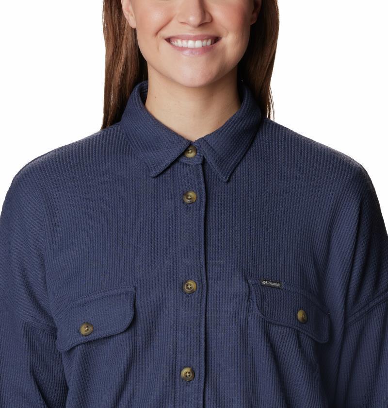 Holly Hideaway Waffle Shirt Jacket - Womens - Nocturnal 3