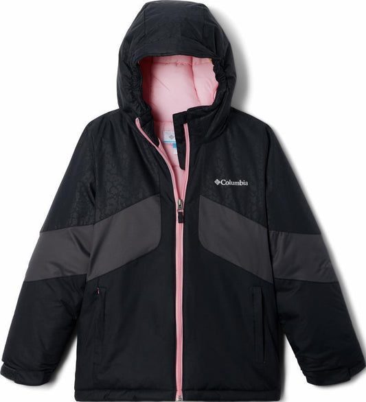 Horizon Ride II Jacket - Youth Girls - Black / Black Posies Embossed / Shark 1