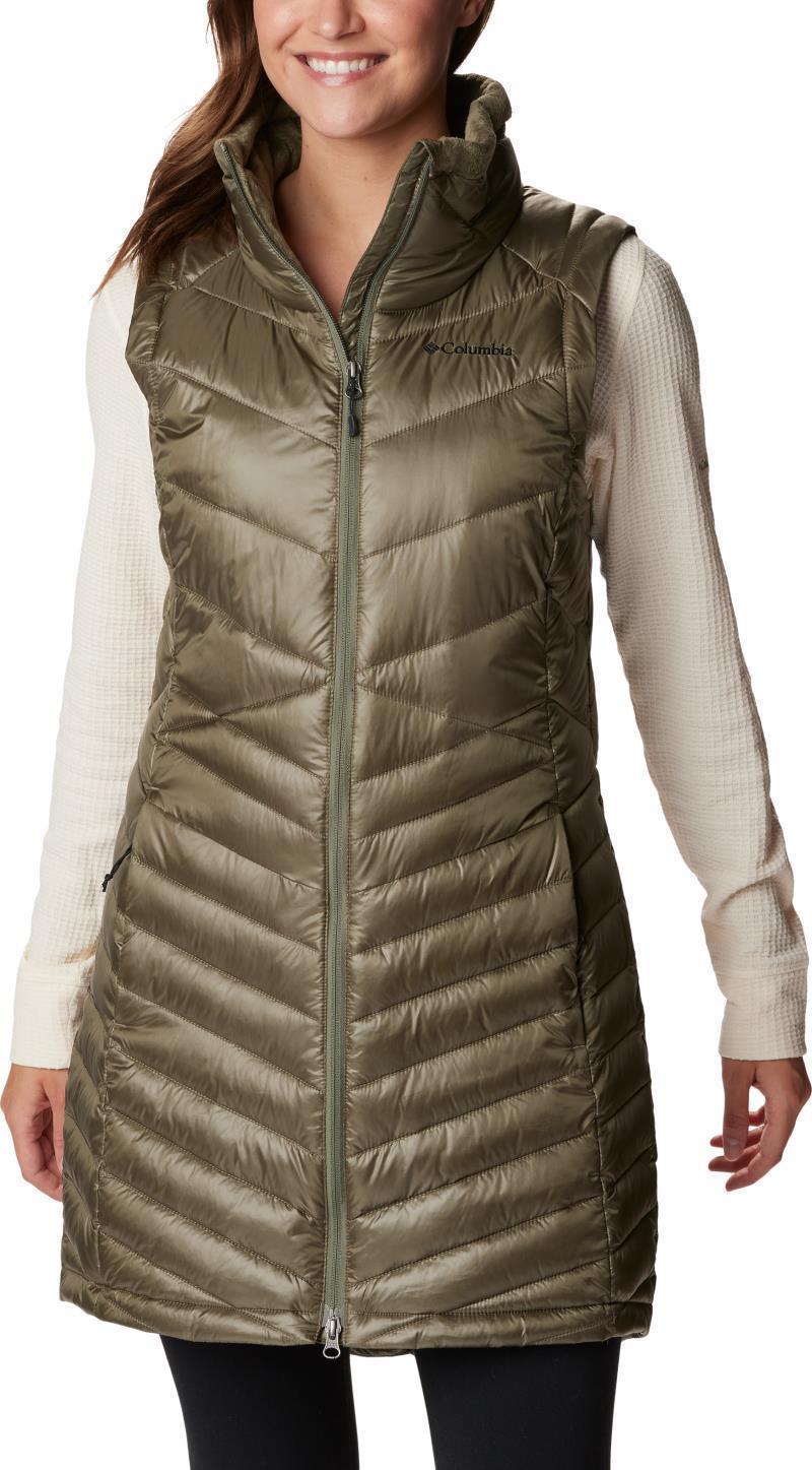 Joy Peak Long Vest - Womens - Stone Green 1