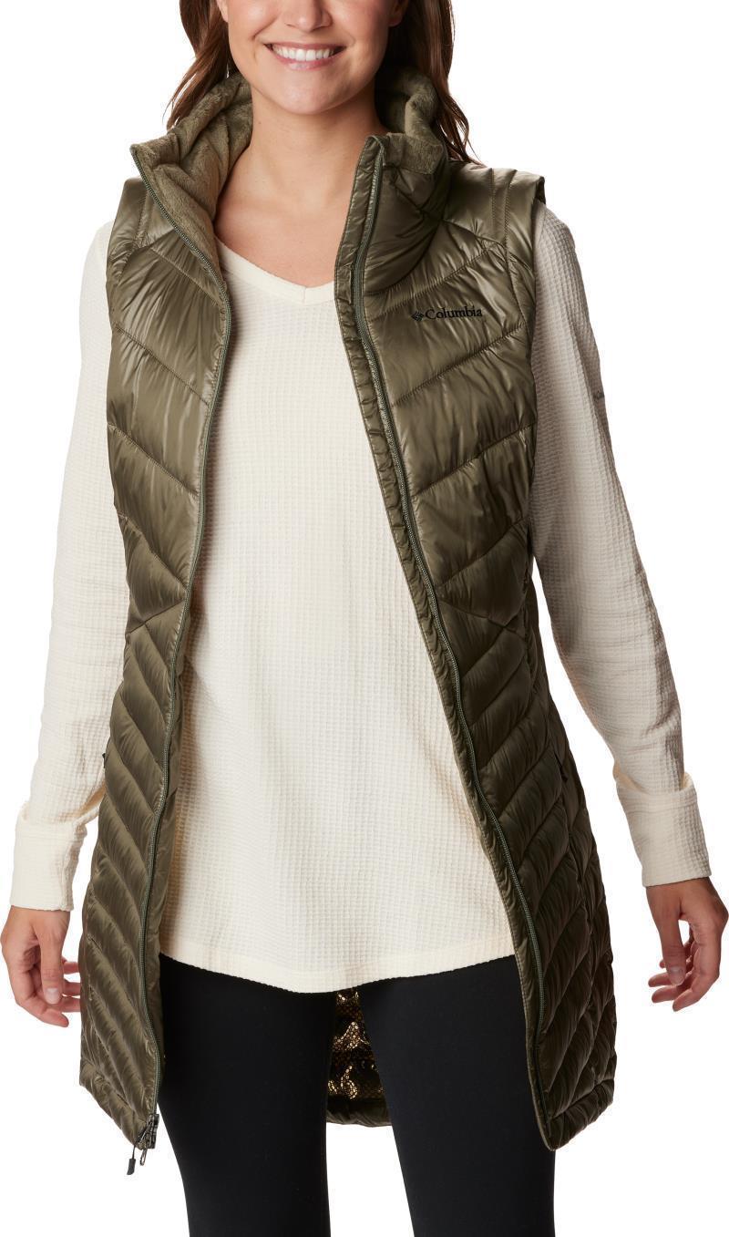 Joy Peak Long Vest - Womens - Stone Green 3