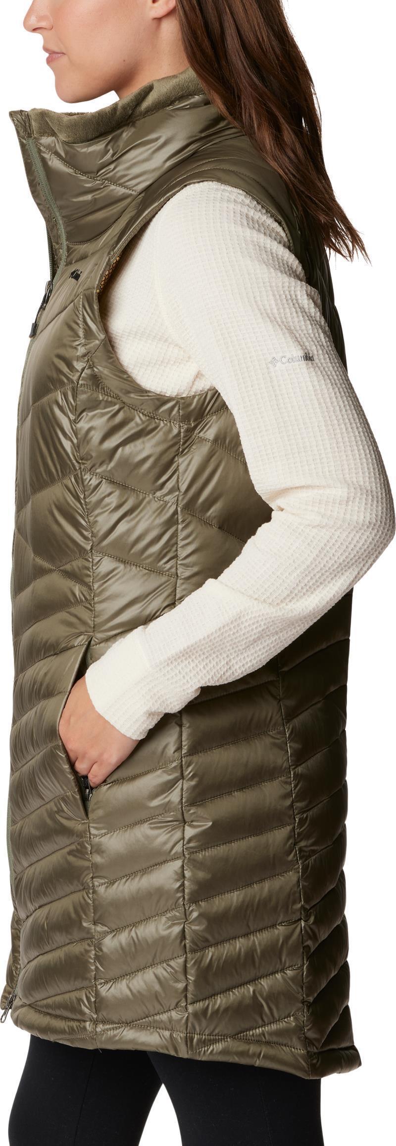 Joy Peak Long Vest - Womens - Stone Green 4