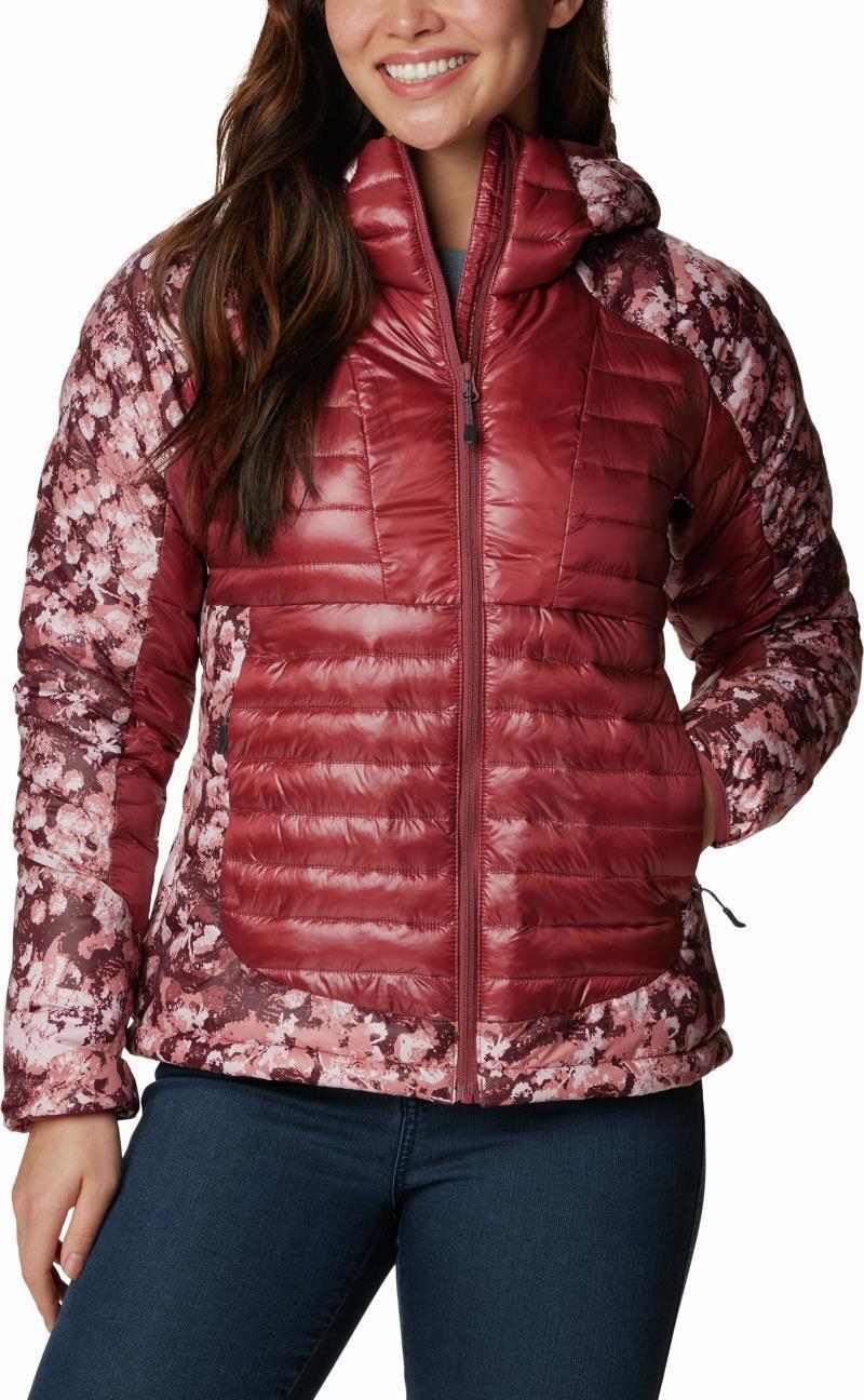 Labyrinth Loop Hooded Jacket - Womens - Beetroot / Beetroot Iceblooms Print 1