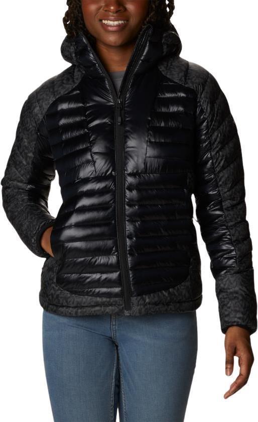 Labyrinth Loop Hooded Jacket - Womens - Black / Black Terrain Print 1