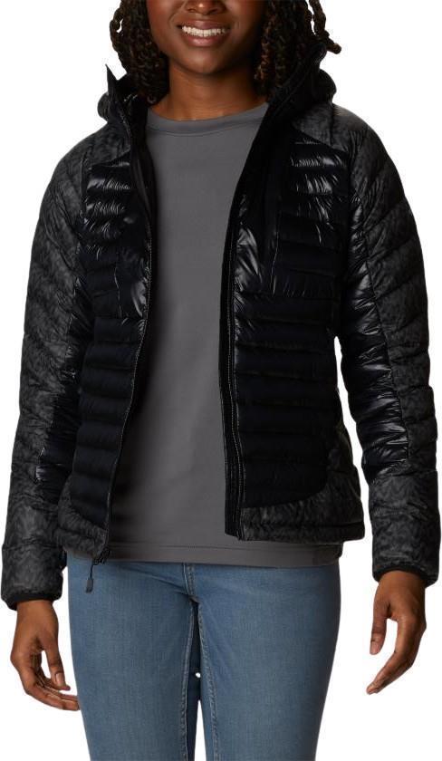 Labyrinth Loop Hooded Jacket - Womens - Black / Black Terrain Print 3