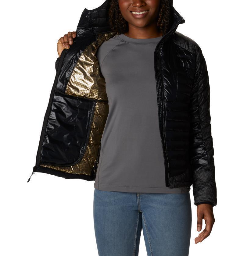 Labyrinth Loop Hooded Jacket - Womens - Black / Black Terrain Print 4