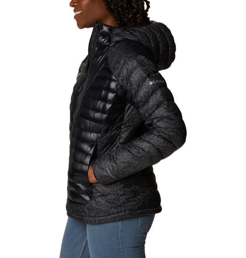 Labyrinth Loop Hooded Jacket - Womens - Black / Black Terrain Print 5