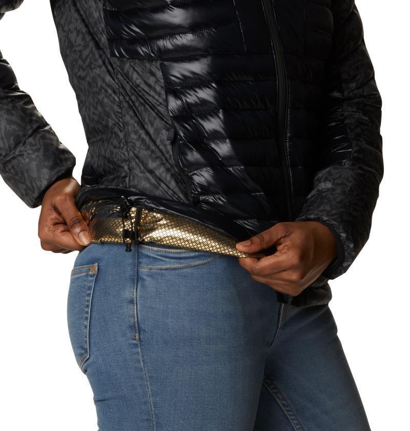 Labyrinth Loop Hooded Jacket - Womens - Black / Black Terrain Print 7