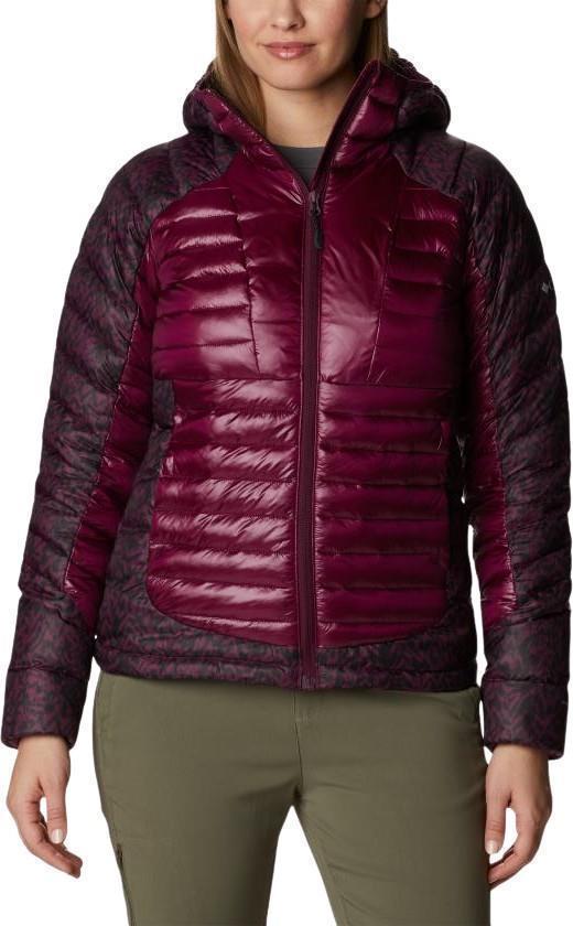 Labyrinth Loop Hooded Jacket - Womens - Marionberry / Marionberry Terrain Print 1