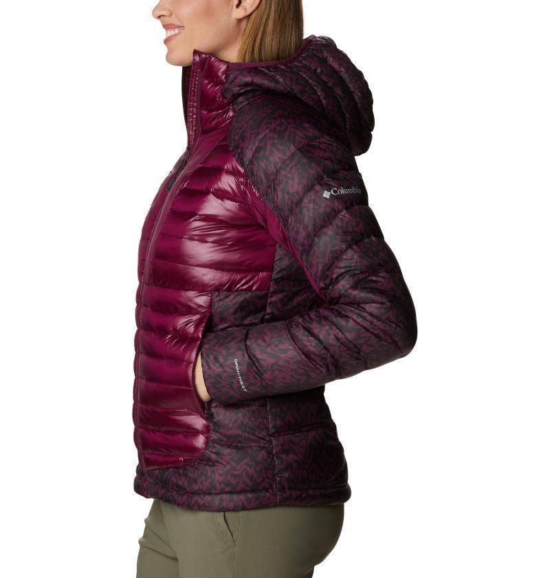 Labyrinth Loop Hooded Jacket - Womens - Marionberry / Marionberry Terrain Print 4