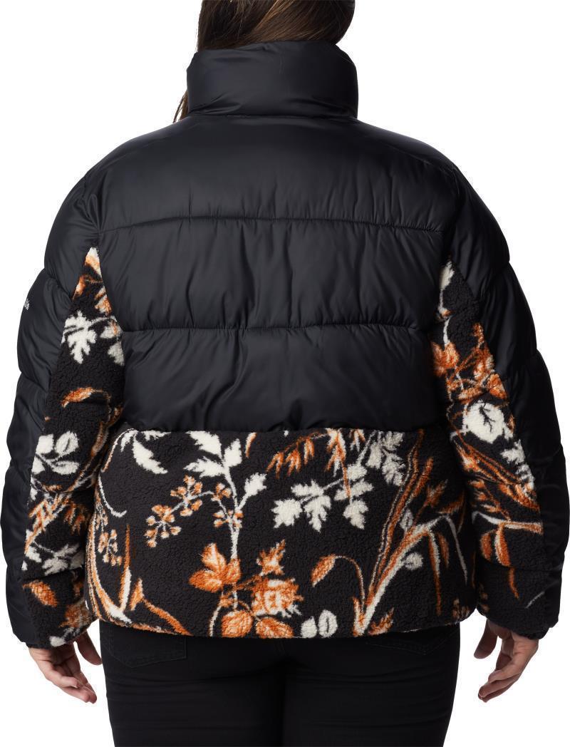 Leadbetter Point Sherpa Hybrid - Plus - Womens - Black / Black Fallgrass Print 2