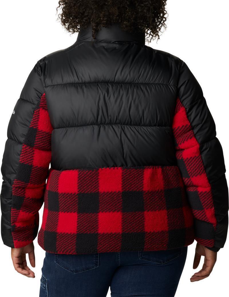 Leadbetter Point Sherpa Hybrid - Plus - Womens - Black / Red Buffalo Plaid Print 2