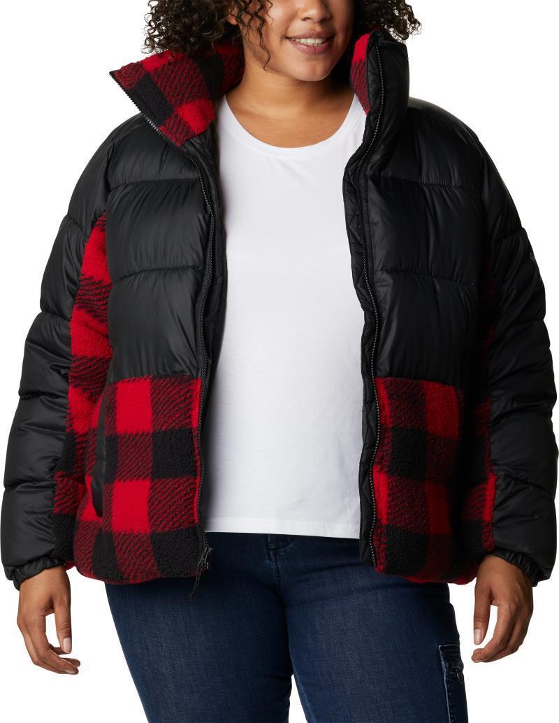 Leadbetter Point Sherpa Hybrid - Plus - Womens - Black / Red Buffalo Plaid Print 3