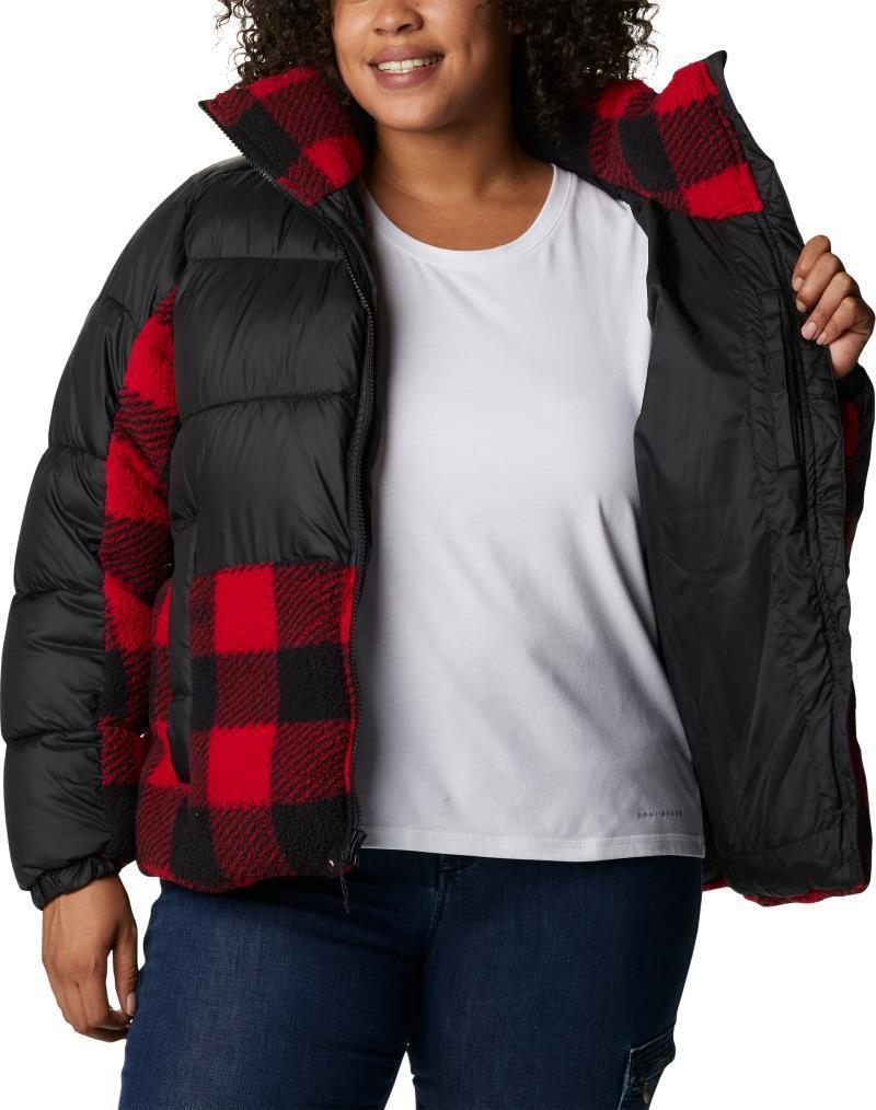 Leadbetter Point Sherpa Hybrid - Plus - Womens - Black / Red Buffalo Plaid Print 4