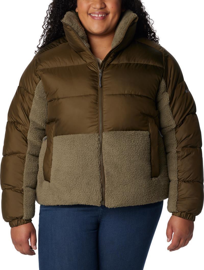 Leadbetter Point Sherpa Hybrid - Plus - Womens - Olive Green / Stone Green 1