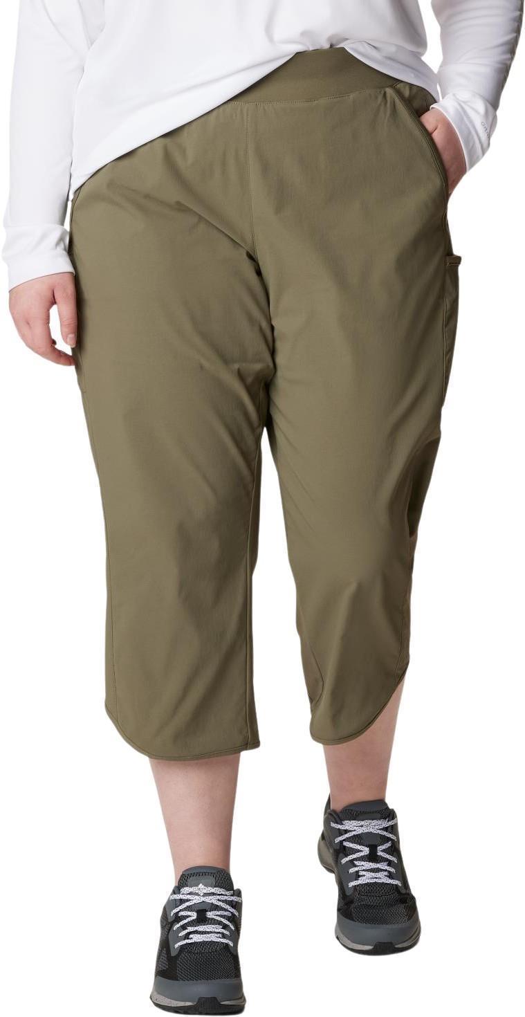 Leslie Falls Capris - Plus - Womens - Stone Green 1