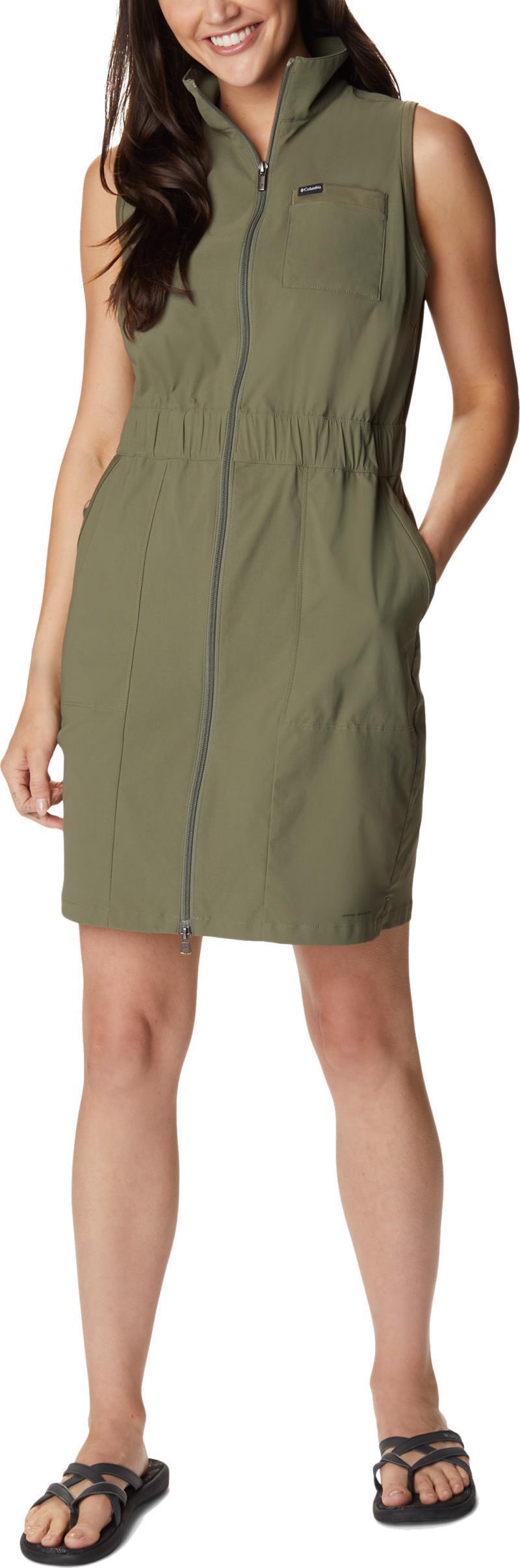 Leslie Falls Dress - Womens - Stone Green 1