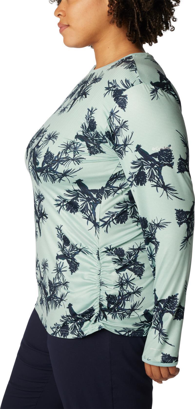 Leslie Falls LS - Plus - Womens - Aqua Haze Pinecones 3