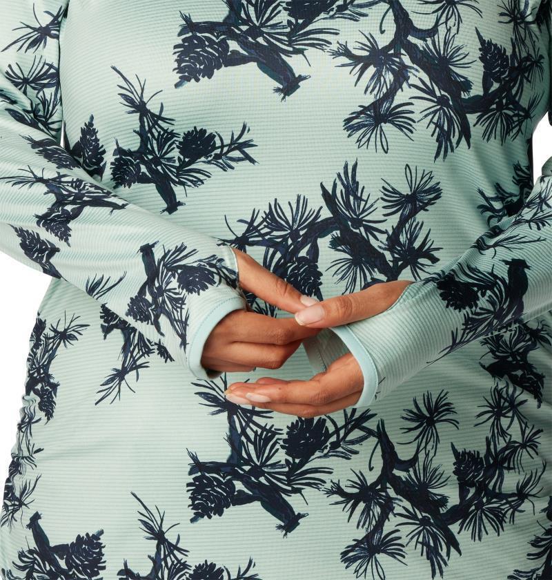 Leslie Falls LS - Plus - Womens - Aqua Haze Pinecones 5