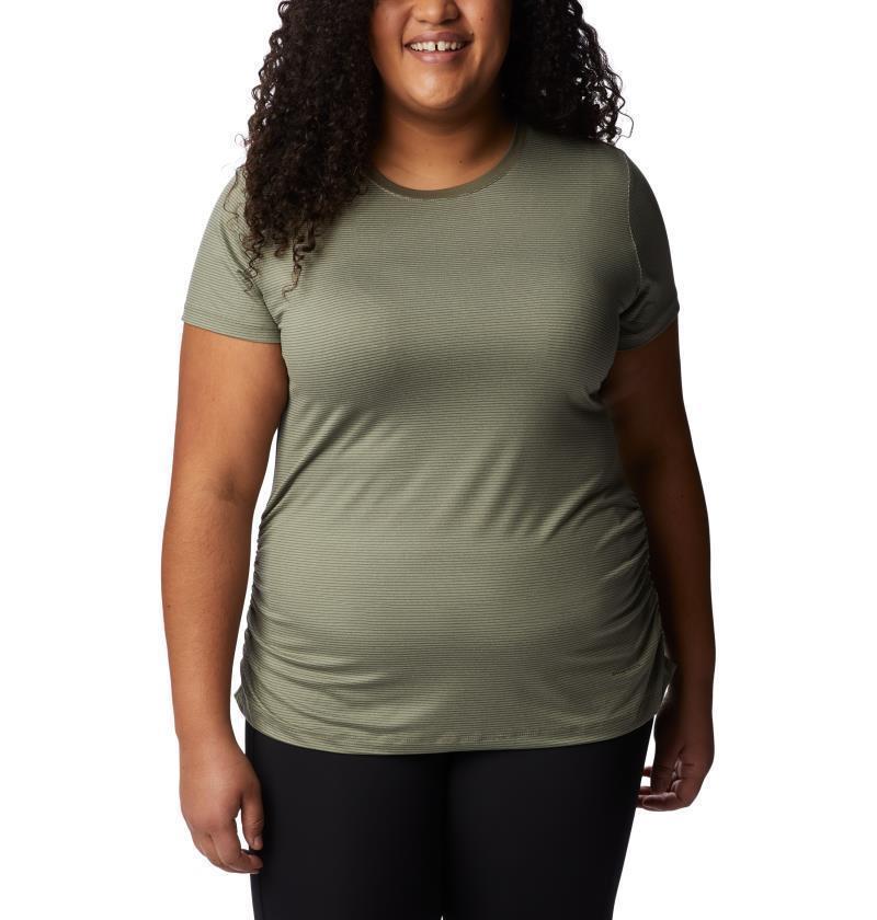 Leslie Falls SS - Plus - Womens - Stone Green 1