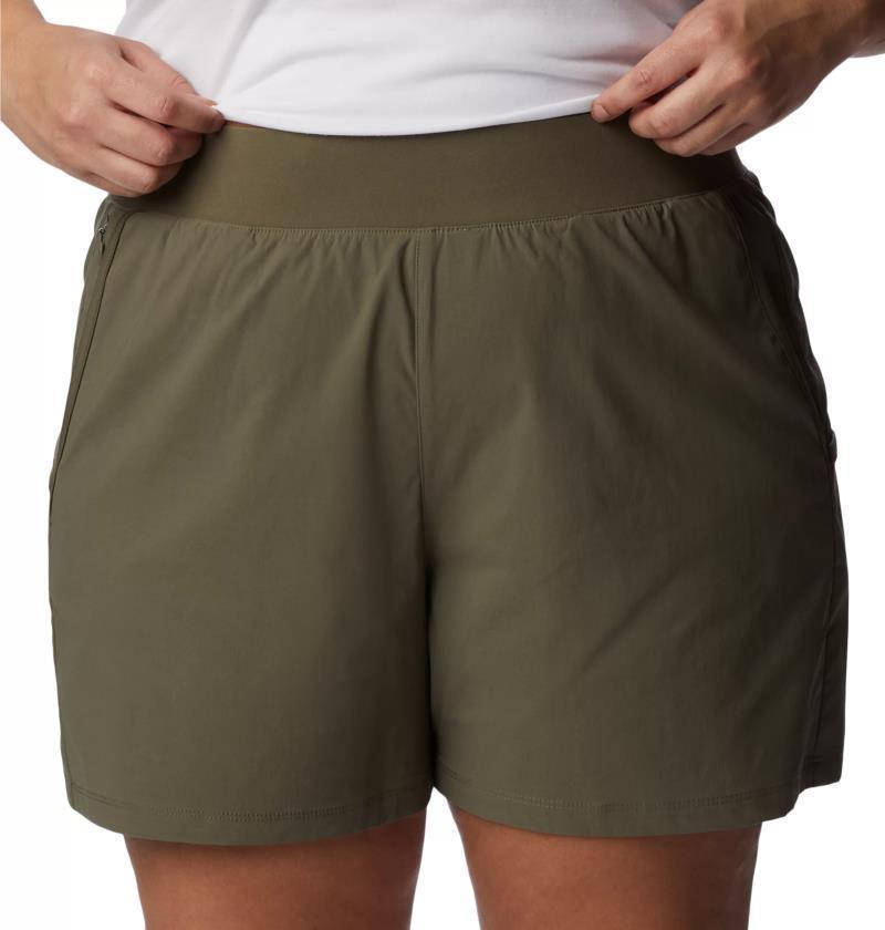 Leslie Falls Shorts, 5" Inseam - Plus - Womens - Stone Green 4