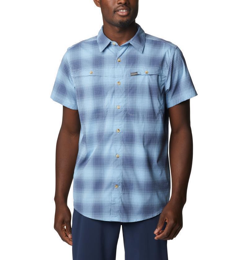 Newton Ridge Plaid SS - Tall - Mens - Jet Stream Soft Ombre 1