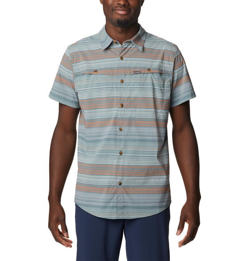 Newton Ridge Plaid SS - Tall - Mens - Metal Striped Sunset 1