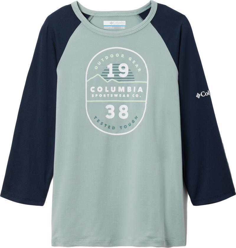 Outdoor Elements 3/4 Sleeve Shirt - Youth Girls - Niagara / Collegiate Navy CSC Graphic 1