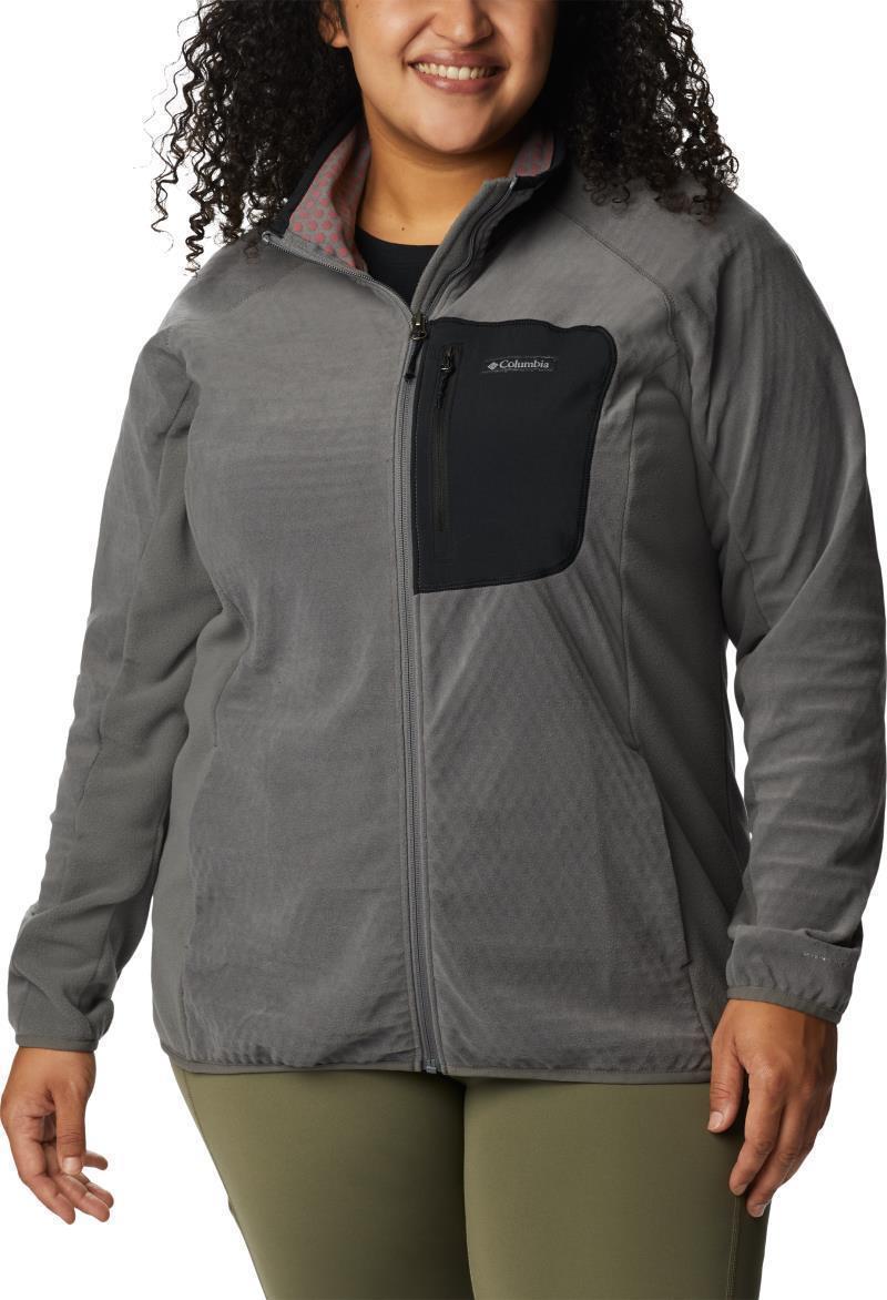Outdoor Tracks Full Zip - Plus - Womens - City Grey / Black 1