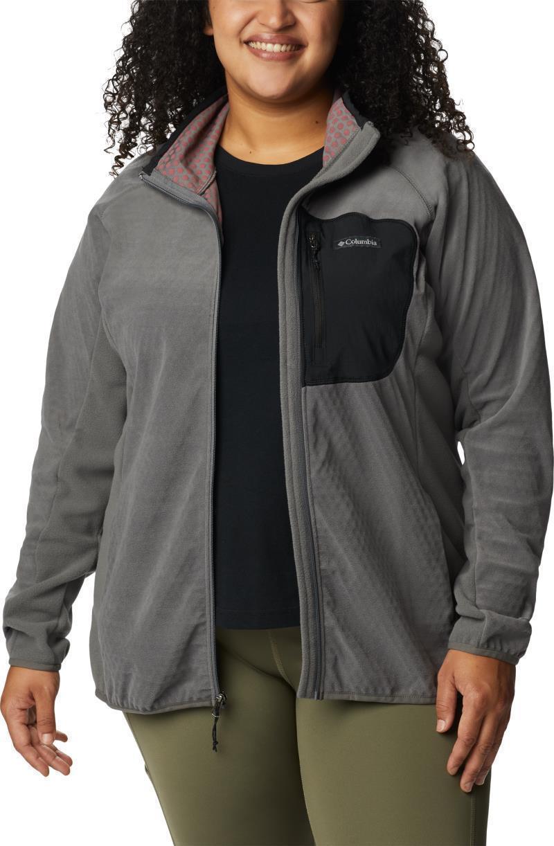 Outdoor Tracks Full Zip - Plus - Womens - City Grey / Black 3