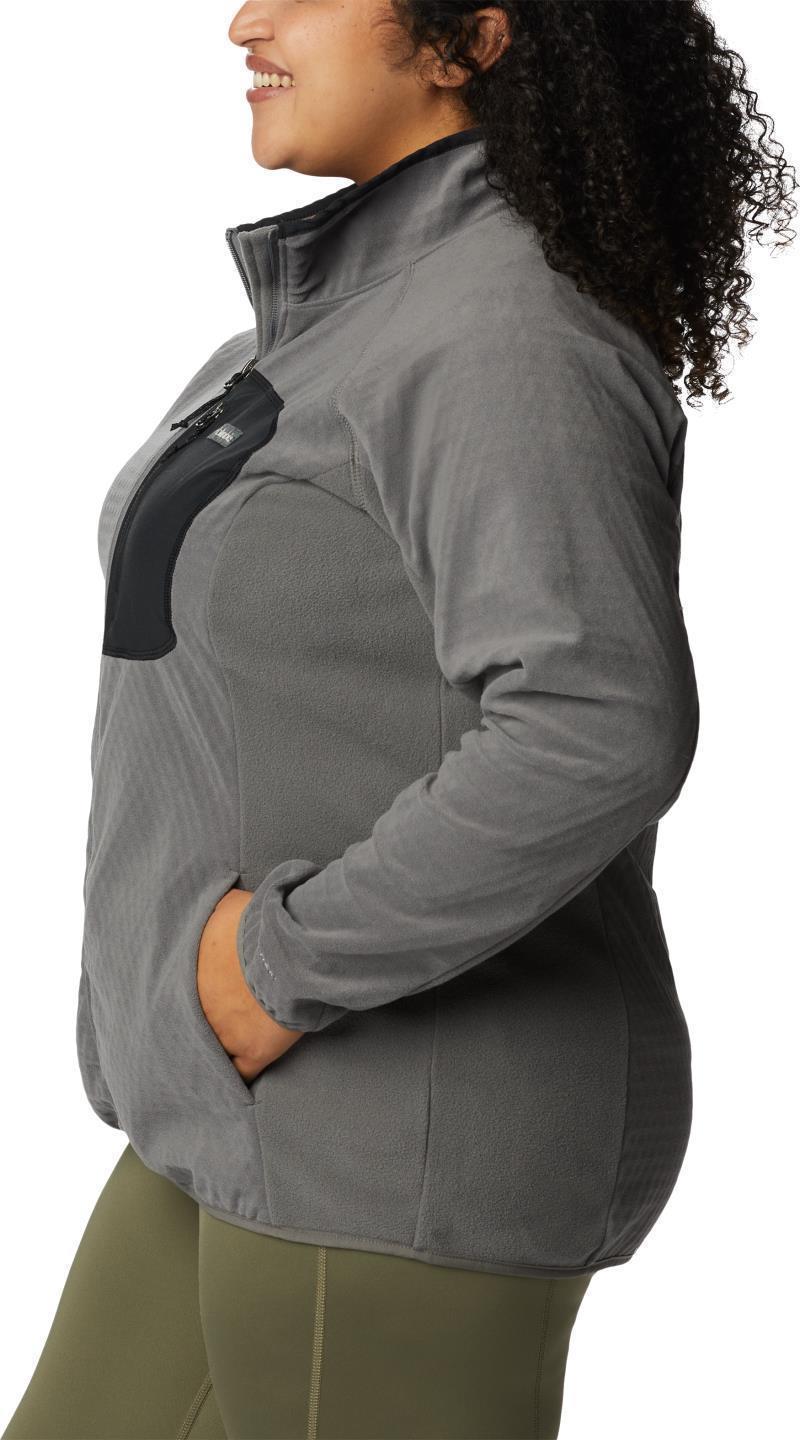 Outdoor Tracks Full Zip - Plus - Womens - City Grey / Black 5