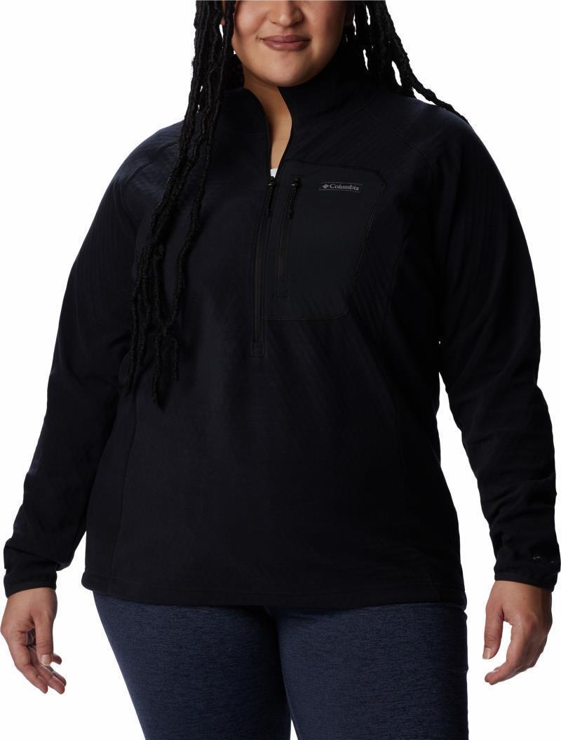 Outdoor Tracks Half Zip - Plus - Womens - Black 1