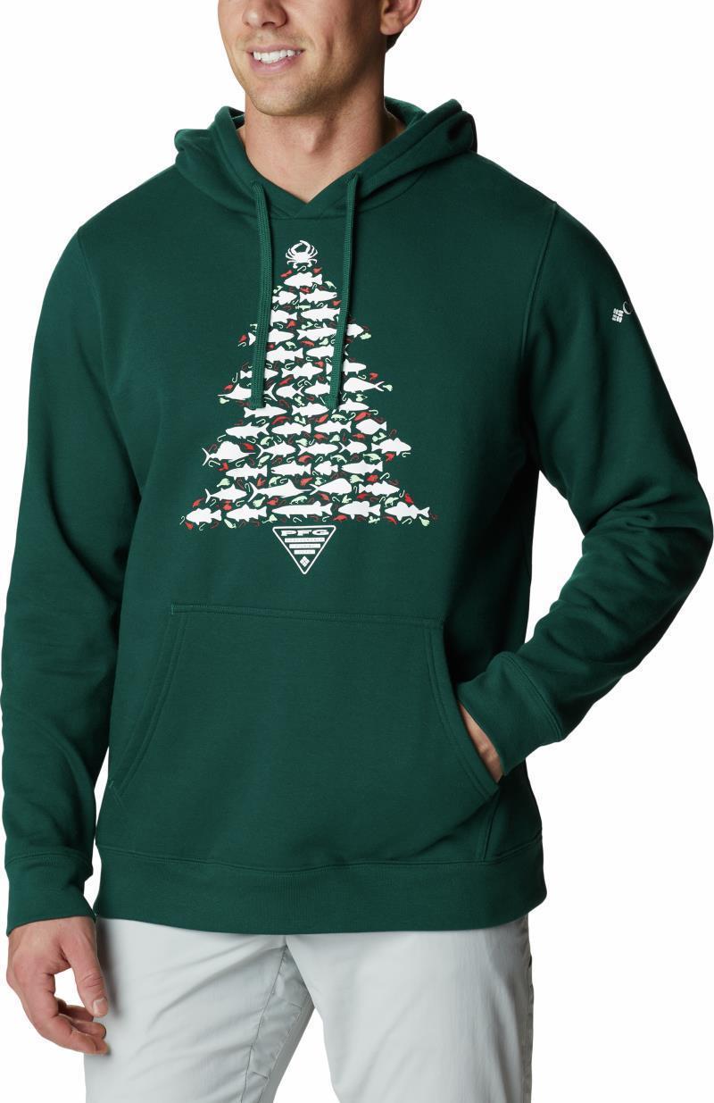 PFG Crested Beaut Hoodie - Mens - Dark Ivy Fish Tree Graphic 1
