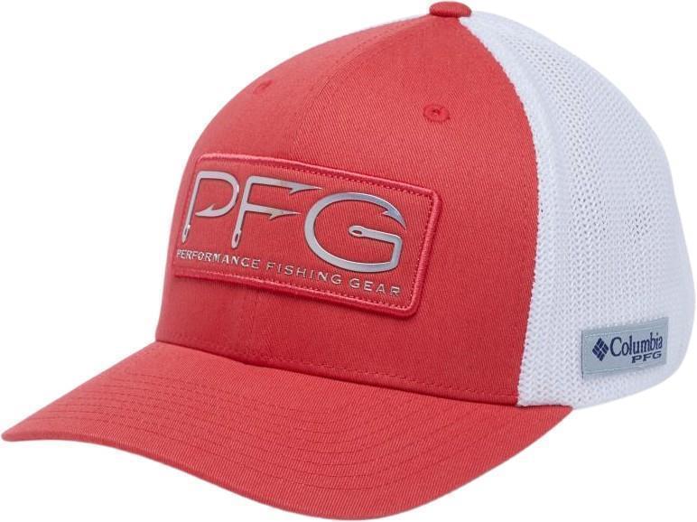PFG Hooks Mesh Ball Cap - Sunset Red / Silver 1